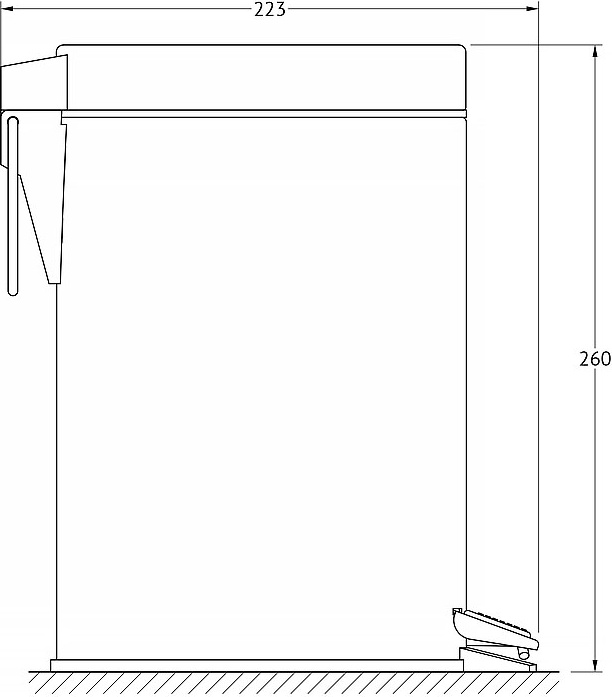 JBS 001 Ведро с педалью 3L SORCOSA Plain - Вид №1