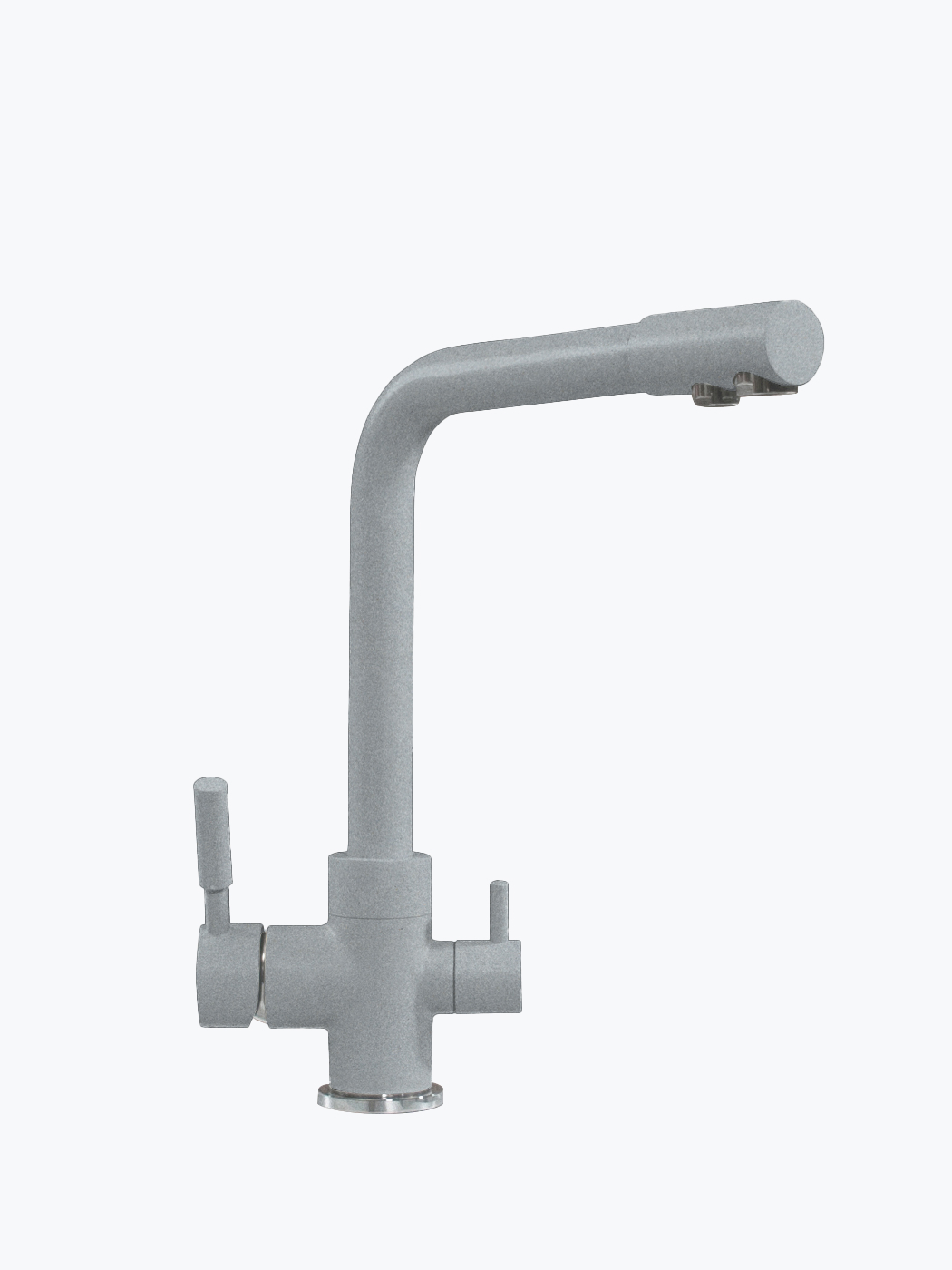 660717 Смеситель кухонный "Высокий Дуо" в тон мойки Polygran  - Вид №5