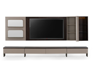 Деревянный шкаф для телевизора с ящиками