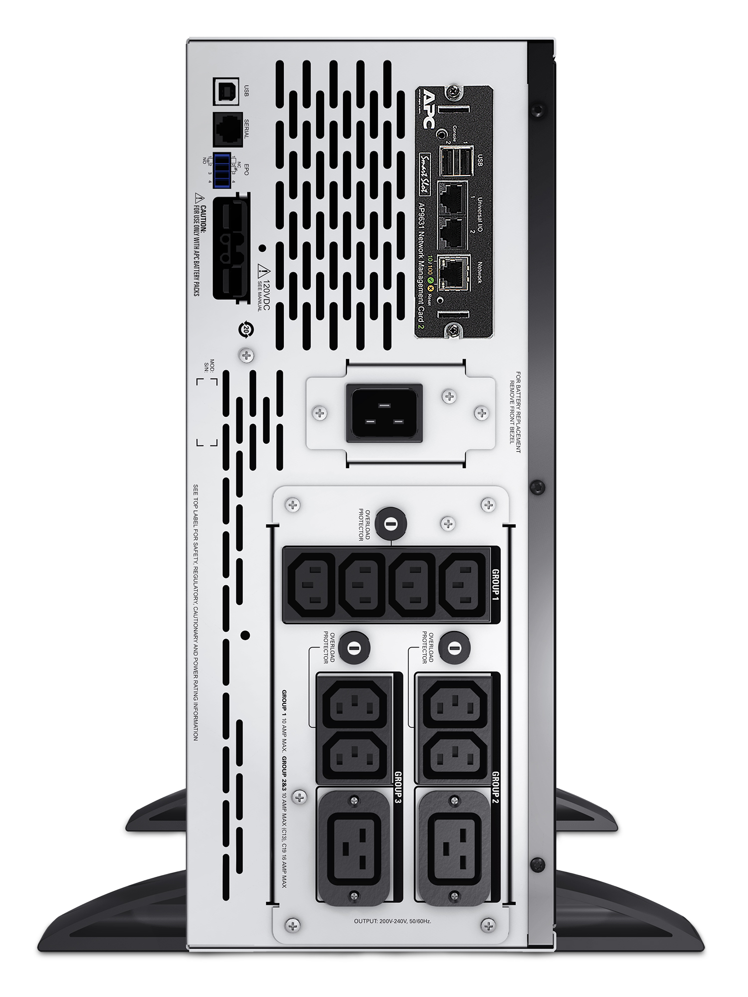 SMX3000HVNC smart-ups x 3000va rack/tower lcd 200-240v with network card APC Santreyd  - Вид №4