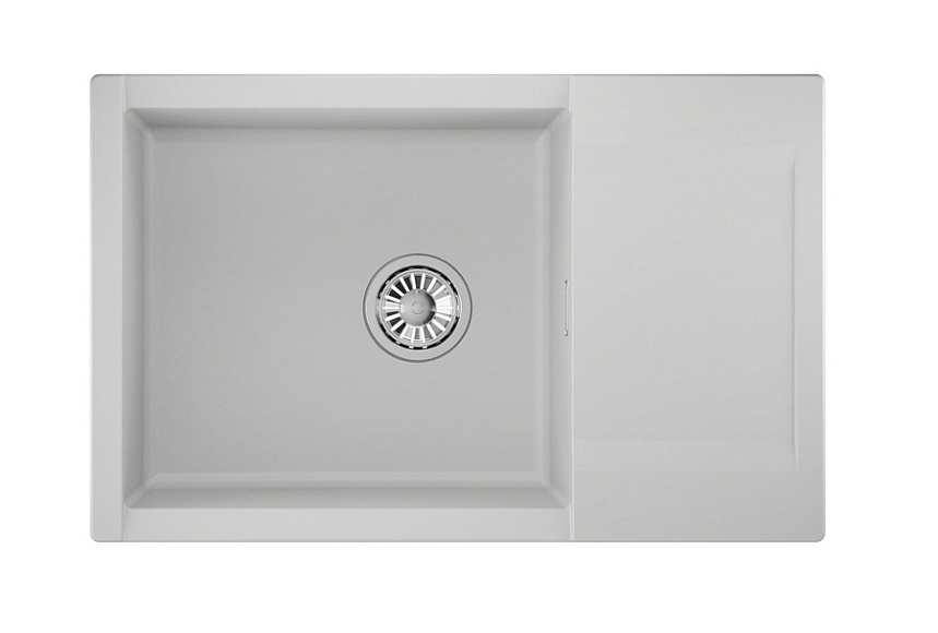 ES-7807, АРКТИК (БЕЛЫЙ), кухонная мойка, кварц, ESTETICA GRANULA 7807-ST279 - Вид №2