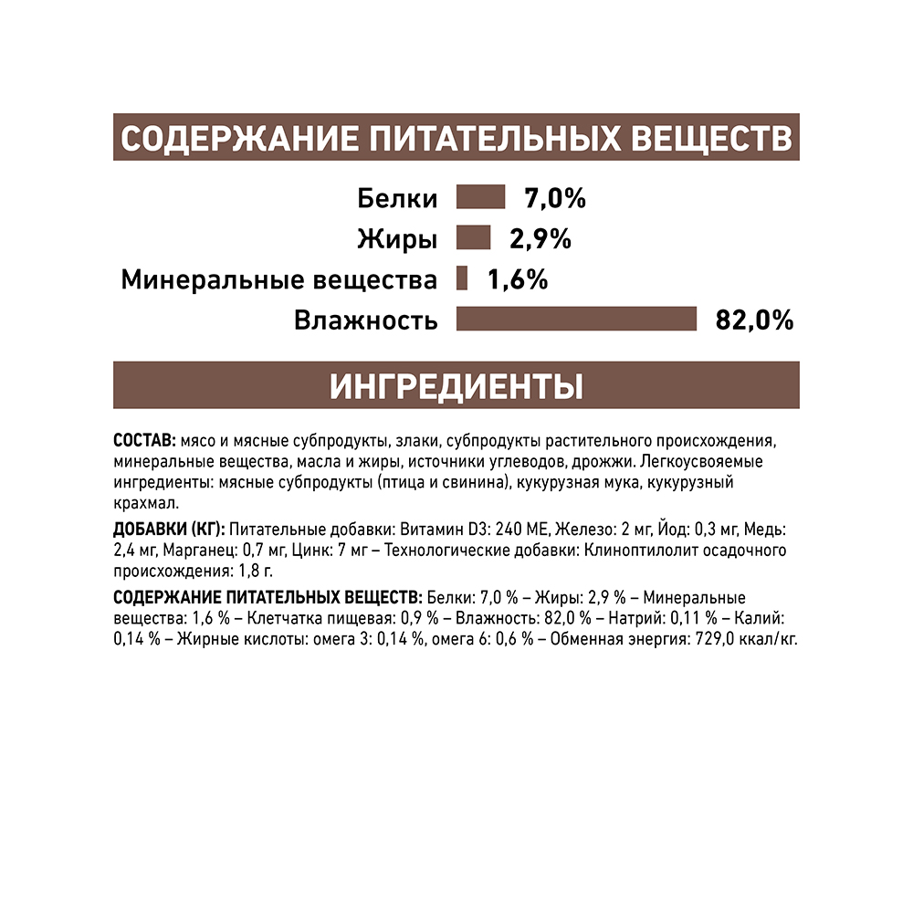 Т0055685 Корм для кошек Vet Diet Gastro Intestinal Moderate Calorie при наруш.пищев, птица пауч 85г ROYAL CANIN  - Вид №5