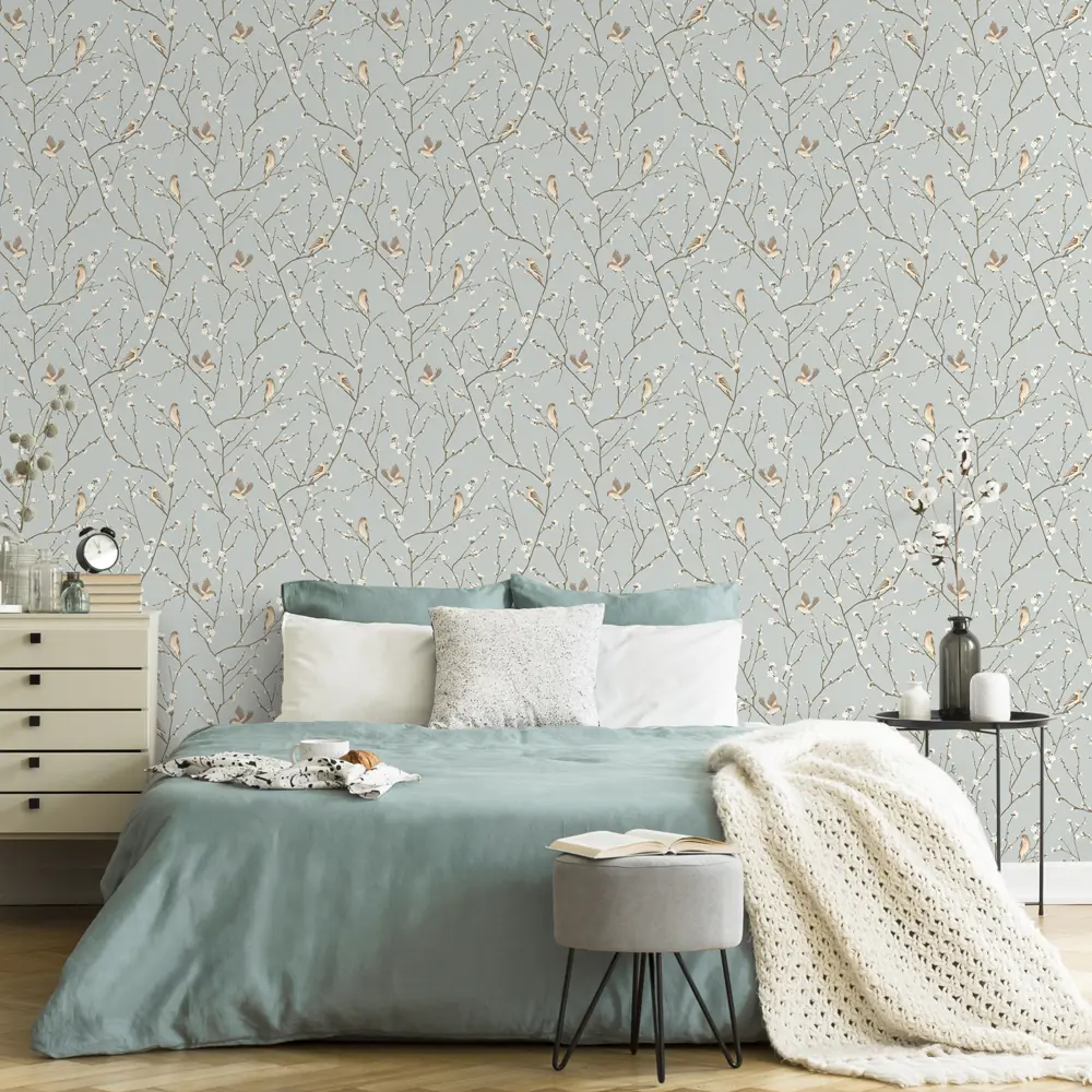 Обои флизелиновые Euro Decor Julie зелёные 1.06 м 7007-04 STLM-2083077 - Вид №2