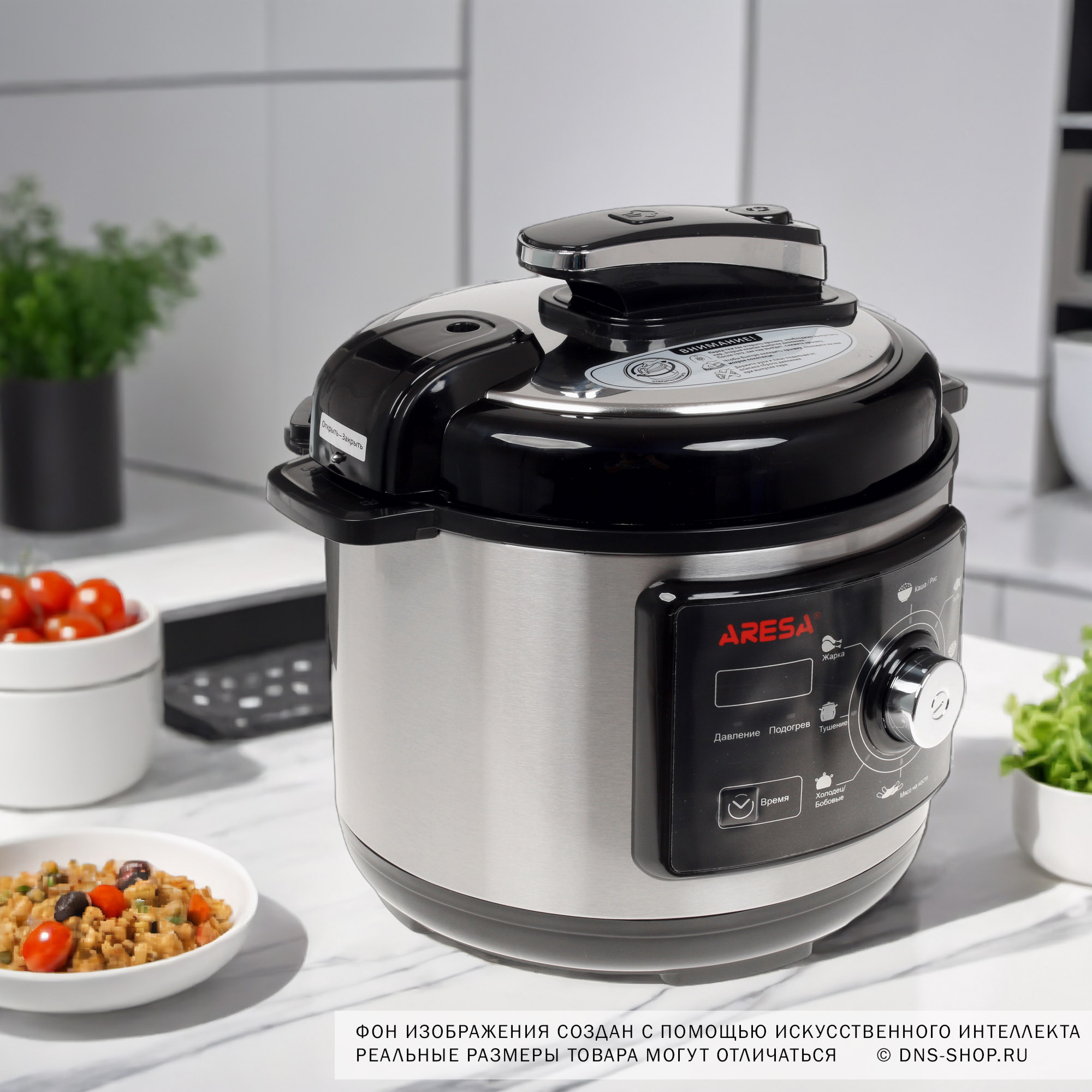 8107463 Мультиварка-скороварка ARESA AR-2009 серебристый STDN-0009457 - Вид №9