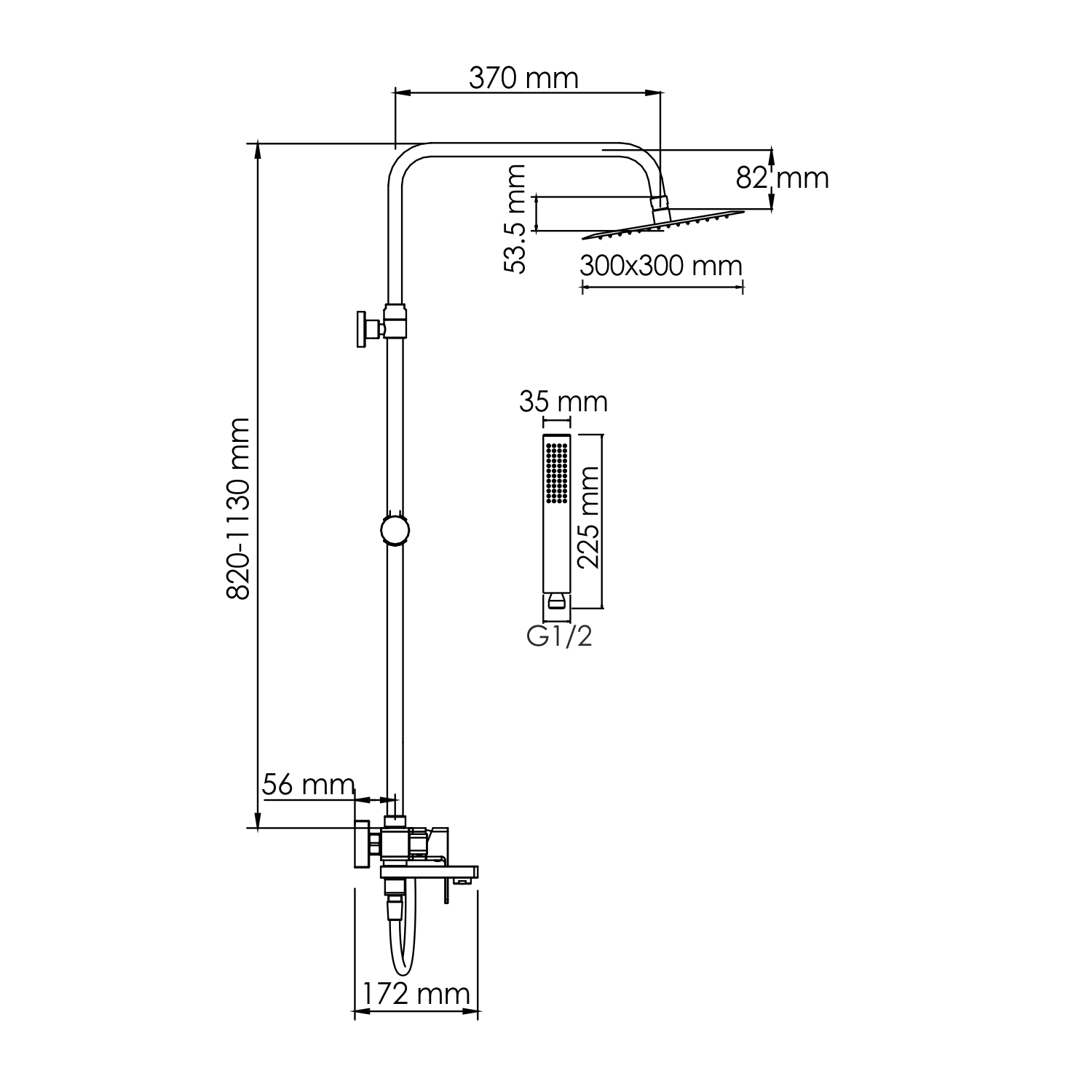 A177.118.103.087.CH Душевой комплект со смесителем WasserKRAFT  - Вид №1