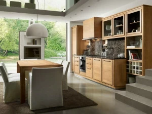 L'Ottocento Линейная кухня в орехе Evita