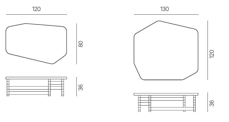 Журнальный столик с металлической трубкой и твердой верхней частью Henge OR ARCH-00149882 - Вид №2