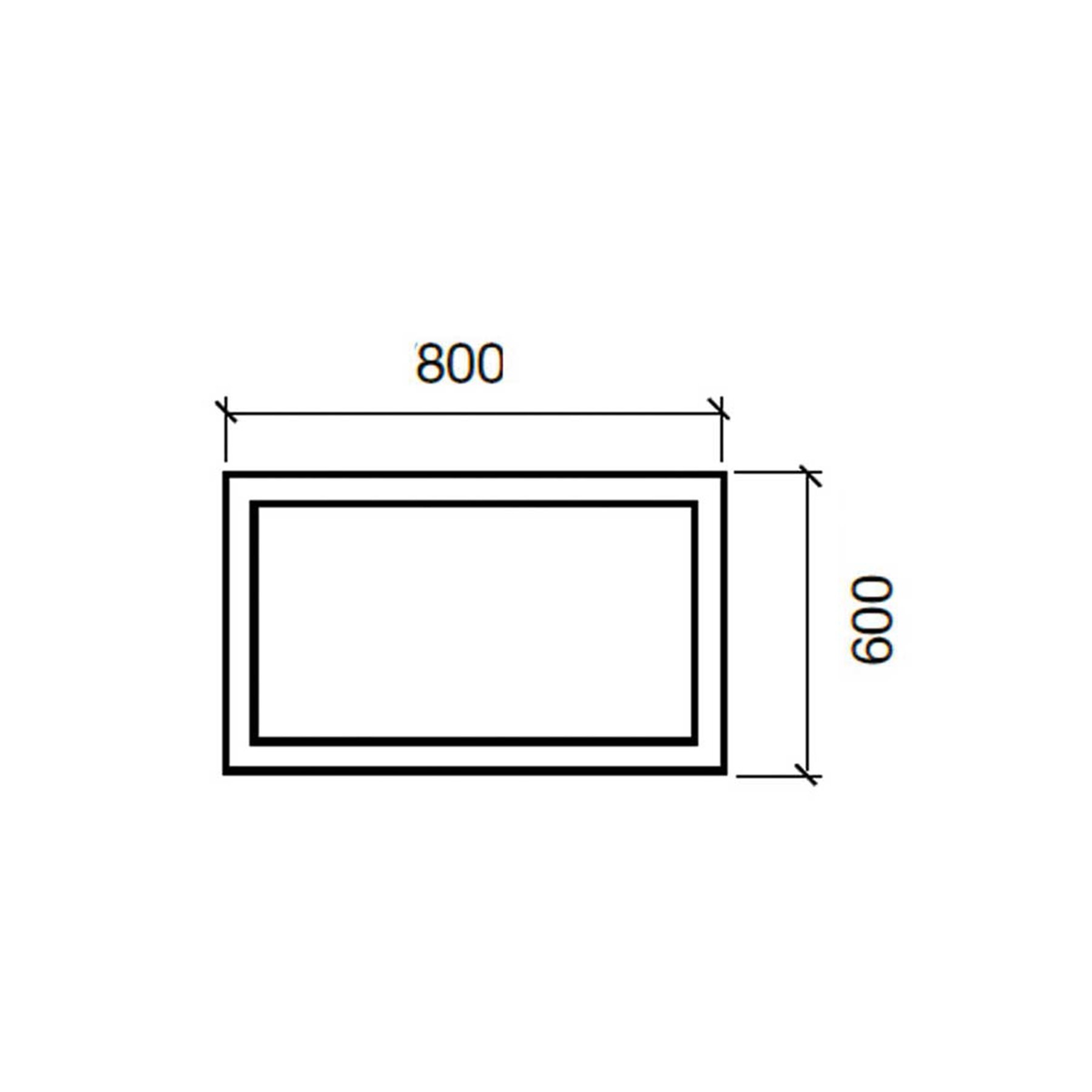 16087 SALGAR Зеркало GALIA 600 с прозрачной рамой 600 x 800 мм  - Вид №1