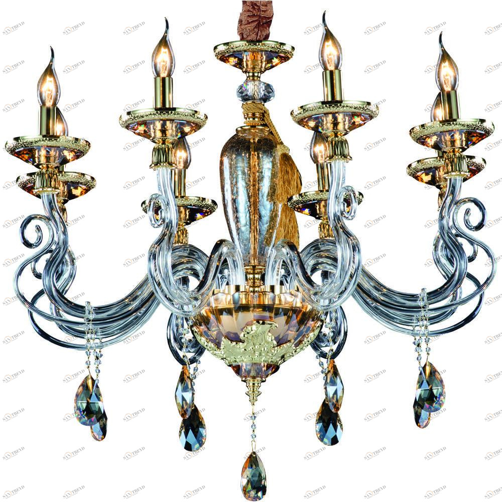Подвесная люстра Divinare Simona 5125/07 LM-8 DIVINARE ДИЗАЙНЕРСКИЕ, SIMONA AMBER 074992 Коричневый 