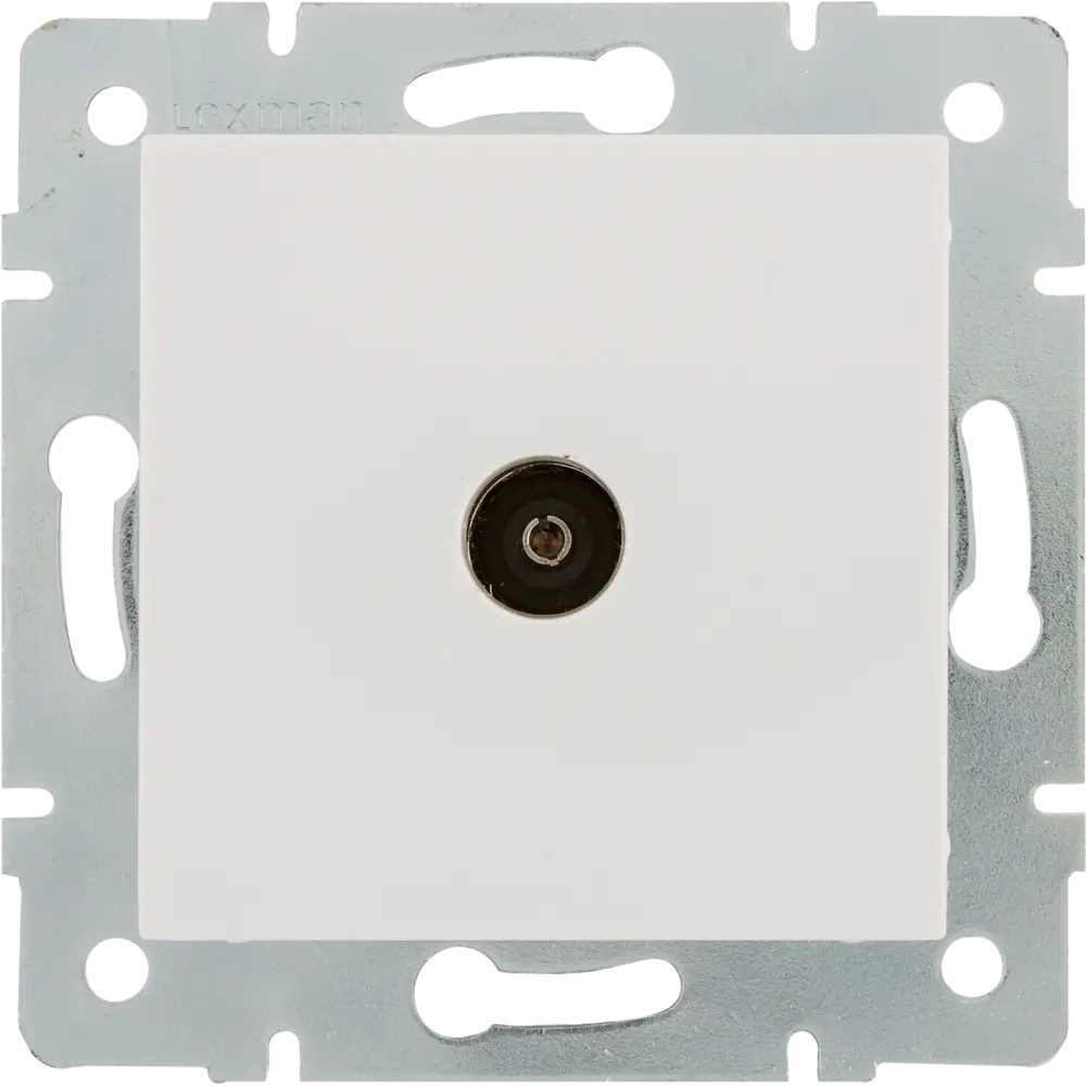 ТВ-розетка оконечная встраиваемая Lexman Виктория шлейфцвет белый STLM-2087611