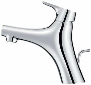 JUSTIME Смеситель для раковины, однорычажный, из хромированной латуни, с автоматическим сливом Nature 6927-90-81cp