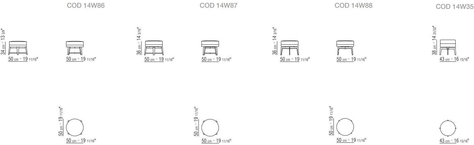 Flexform Мягкая подножка из ткани Feel good sun-id-1408953 - Вид №2