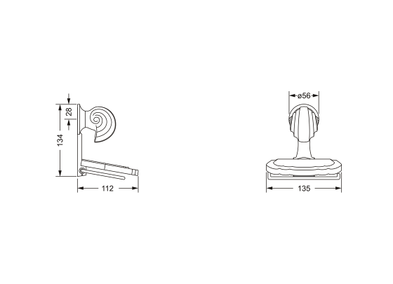Держатель для туалетной бумаги JOERGER Muschel 601.00.014.000 - Вид №1