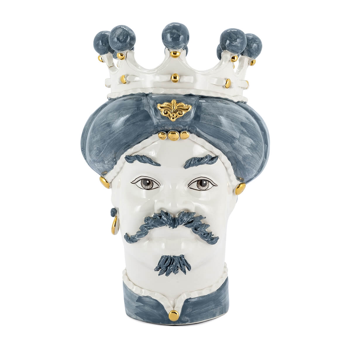 200843-WT ABHIKA ВАЗА MORO MAN MEDIUM NEW WHITE MATT  - Вид №3