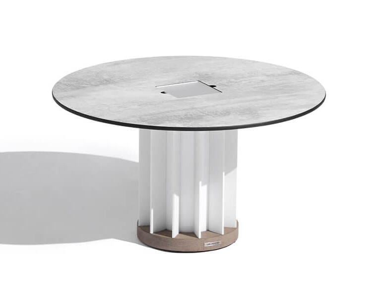 Яркий круглый садовый столик Les Jardins® Tecka ARCH-00039611 - Вид №1