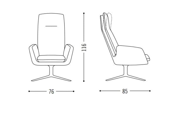 Кожаное кресло с подлокотниками COR Cordia ARCH-00119778 - Вид №1