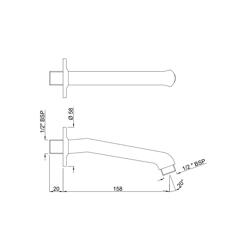 SHA-CHR-477 Держатель верхнего душа Jaquar Shower Santreyd - Вид №1