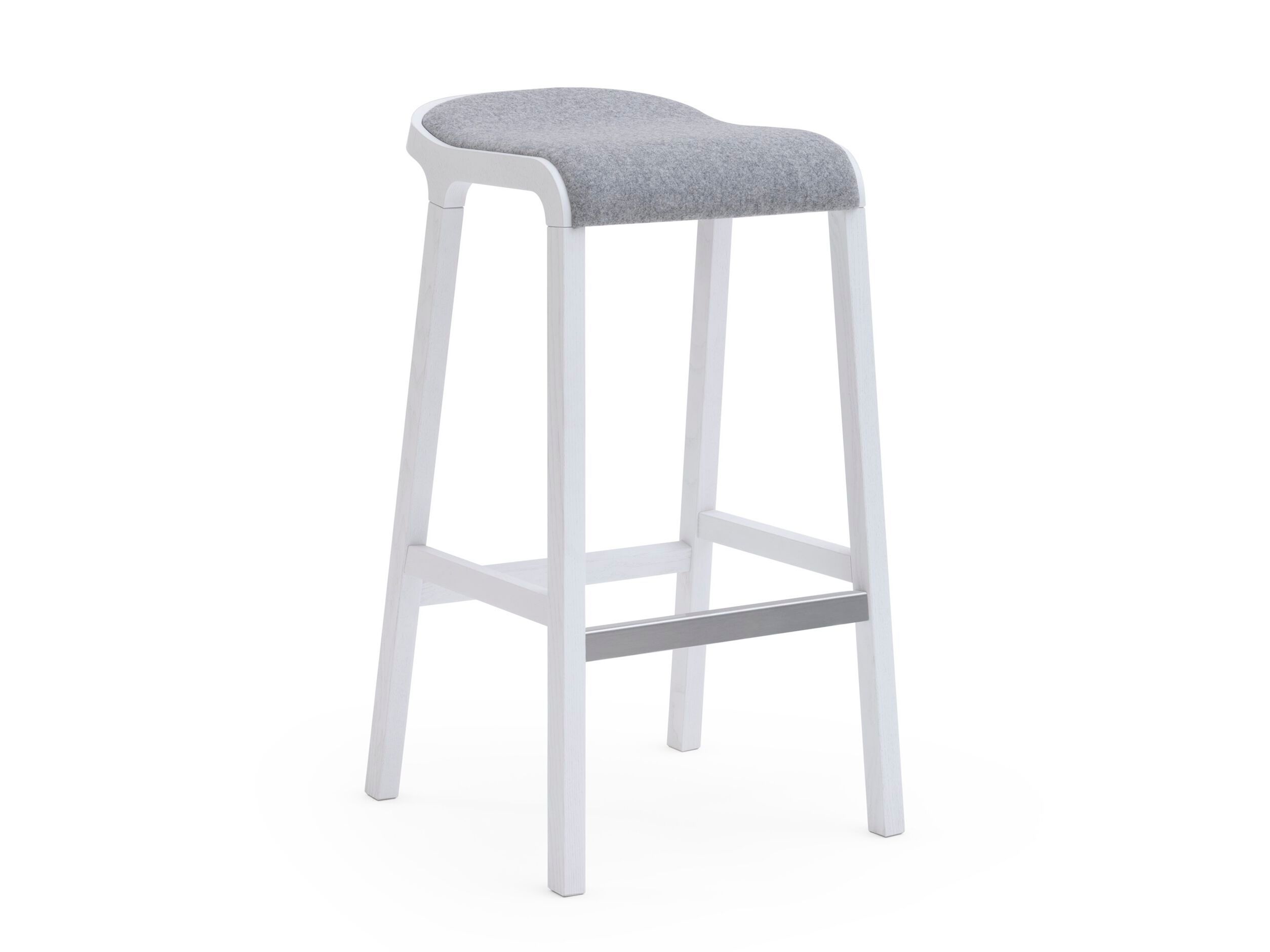 Высокий стул из ясеня с подставкой для ног с мягким сиденьем Billiani Layer ARCH-00147215