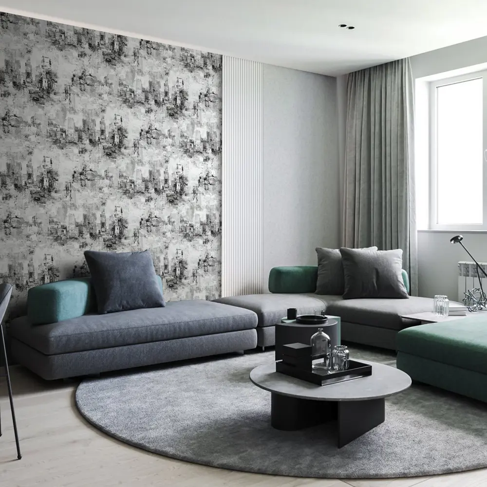 Обои флизелиновые Erismann Canvas серые 1.06 м ЭР60473-02 STLM-2029371 - Вид №3