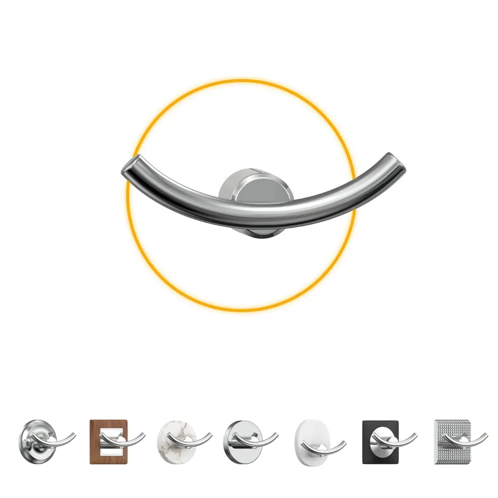 Крючок для ванной комнаты Lemer You-Design 2 рожка металл цвет хром STLM-2112777