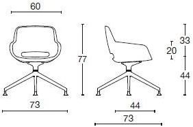 Diemme Стул на козелке из ткани с подлокотниками Clea plus sun-id-1374580 - Вид №4