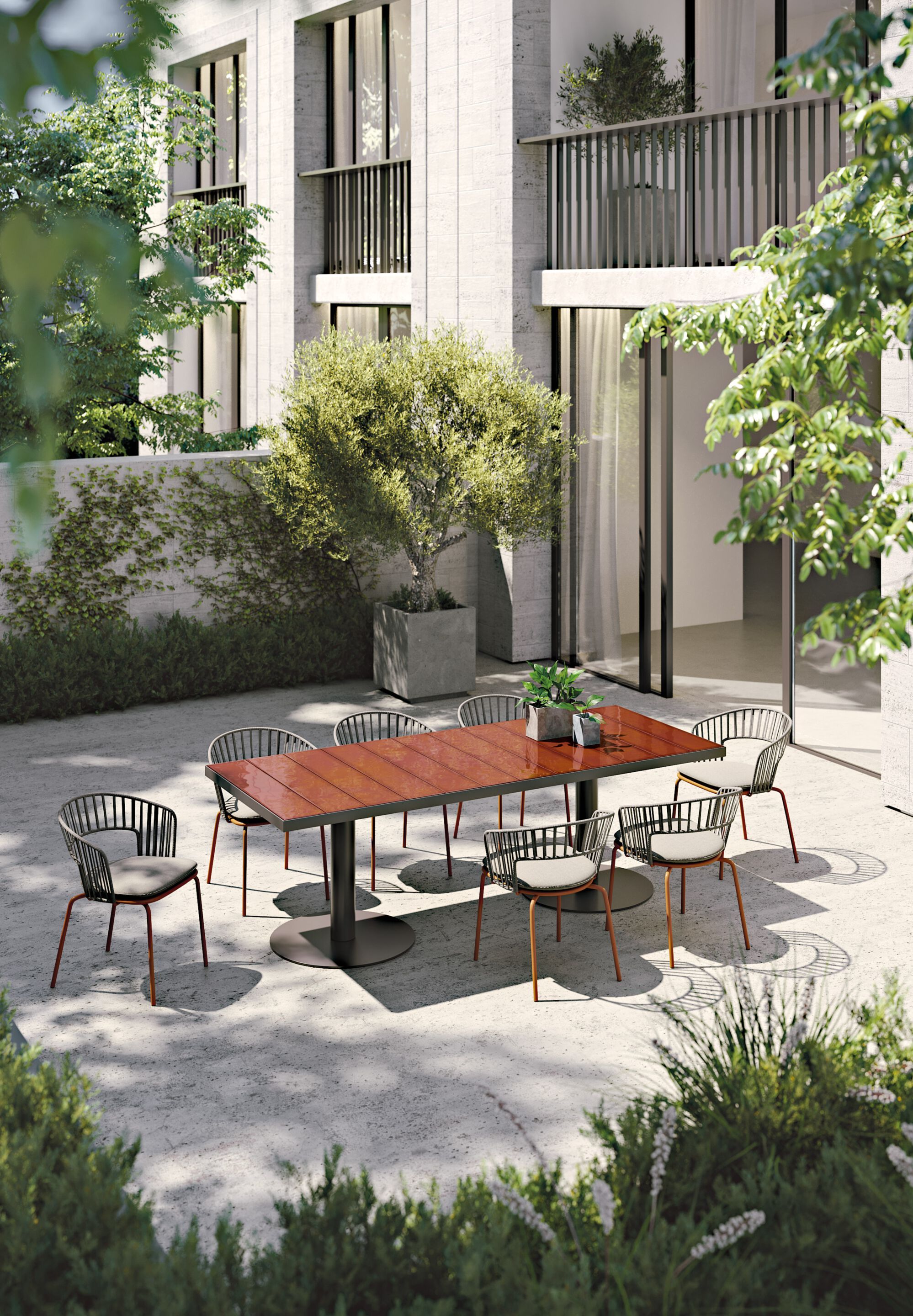 Керамический прямоугольный садовый стол Atmosphera Pantagruel ARCH-00107995 - Вид №6