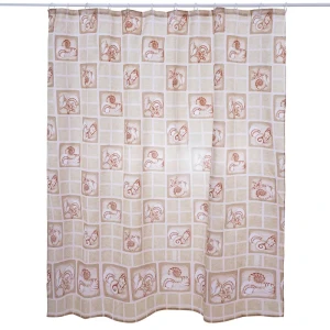 Штора для ванной комнаты «Vidage Тиритака» 180х180 см цвет бежевый