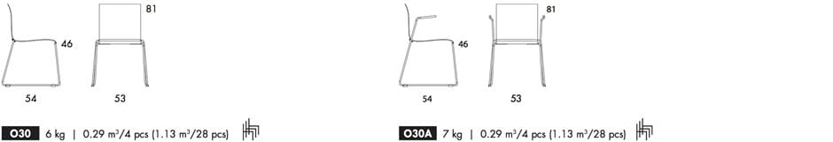 Штабелируемый стул для салазок Bla Station STING ARCH-00038786 - Вид №25