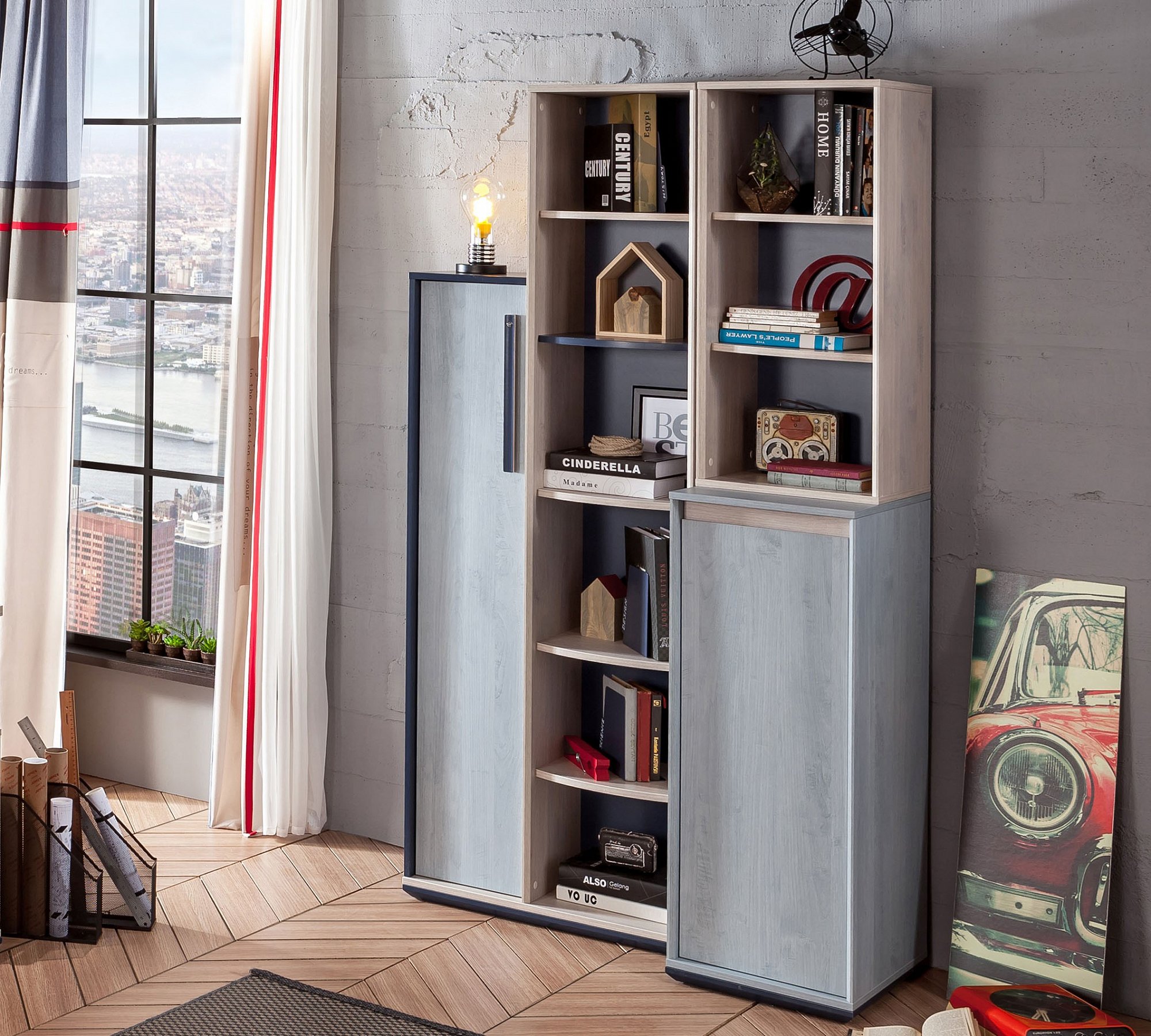 Стеллаж узкий Trio CILEK TRIO 00-3832622 Бежевый Santreyd - Вид №2