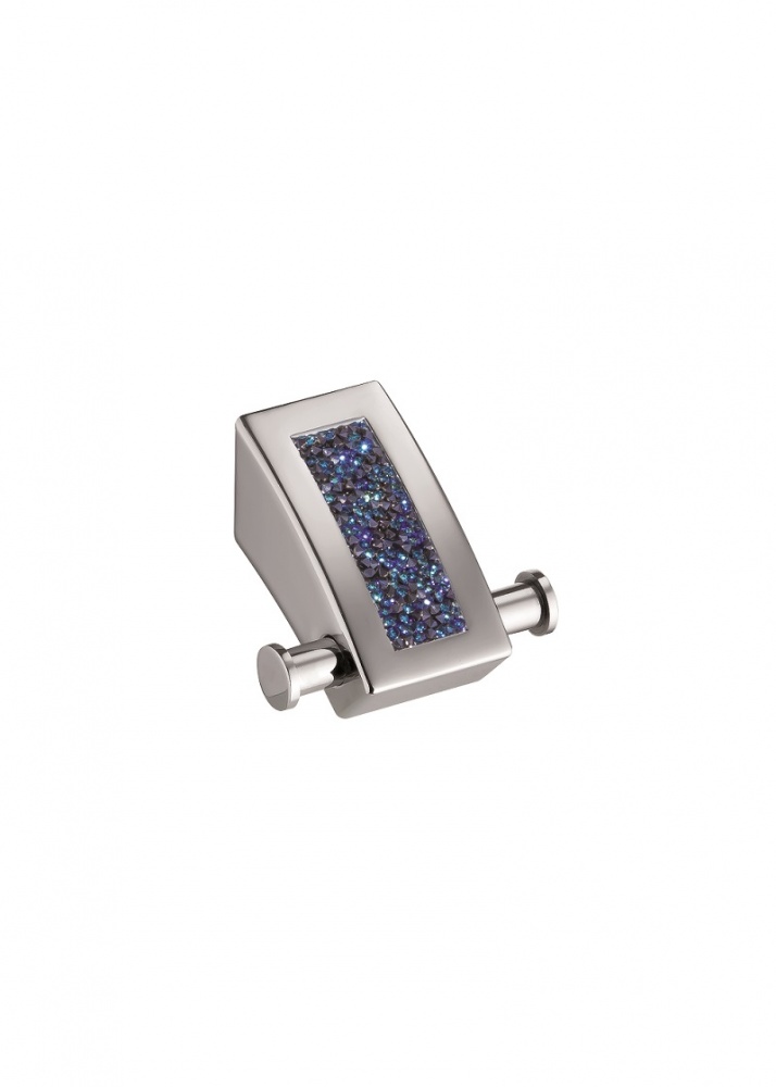 H9300/09DBB Sanibano Estrella, крючок двойной, цвет хром-кристаллы Swarovski bermudа blue