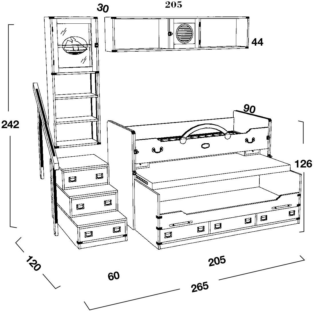 Caroti Деревянная спальня  Prop. 246  - Вид №2