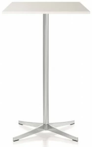 ZÜCO Высокий квадратный стол из МДФ и основание из хромированной стали Perillo tavola Pr 531