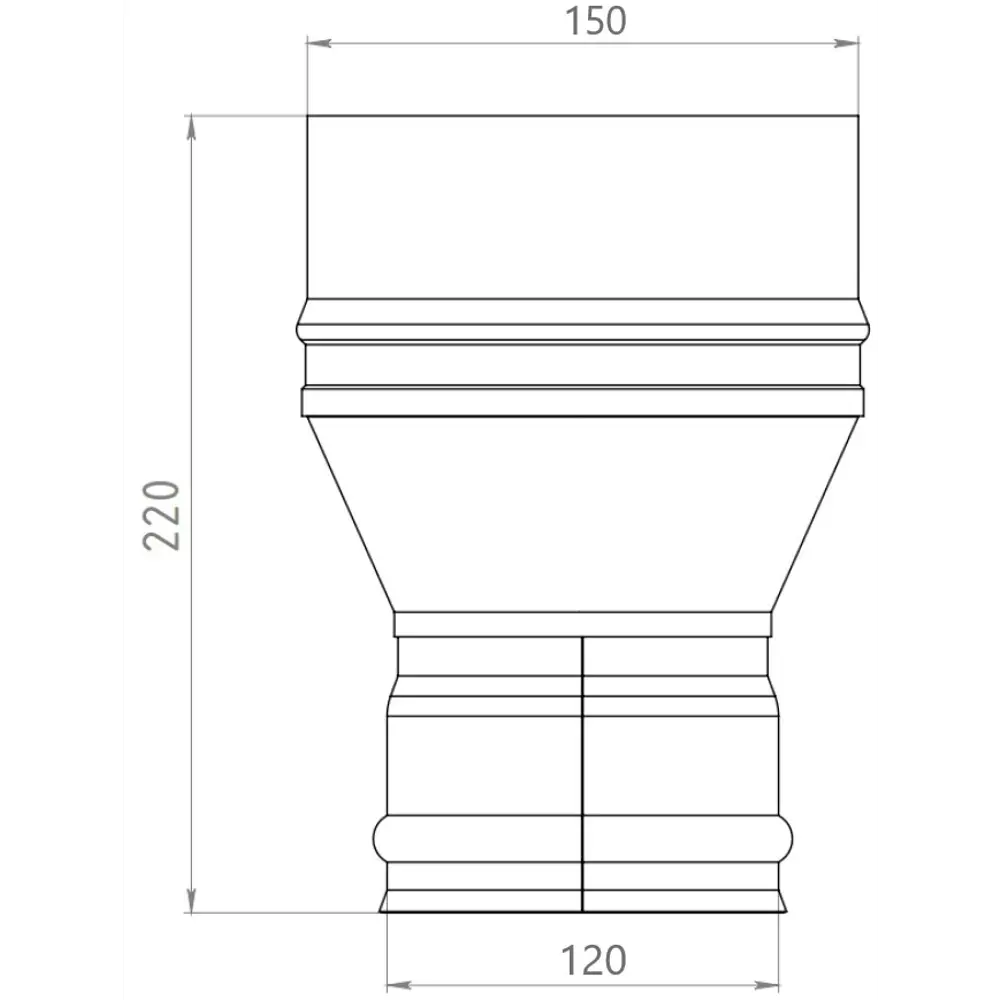 Переход Металлик и Ко ø 120-150 мм (430/0.8 мм) STLM-2027516 - Вид №3