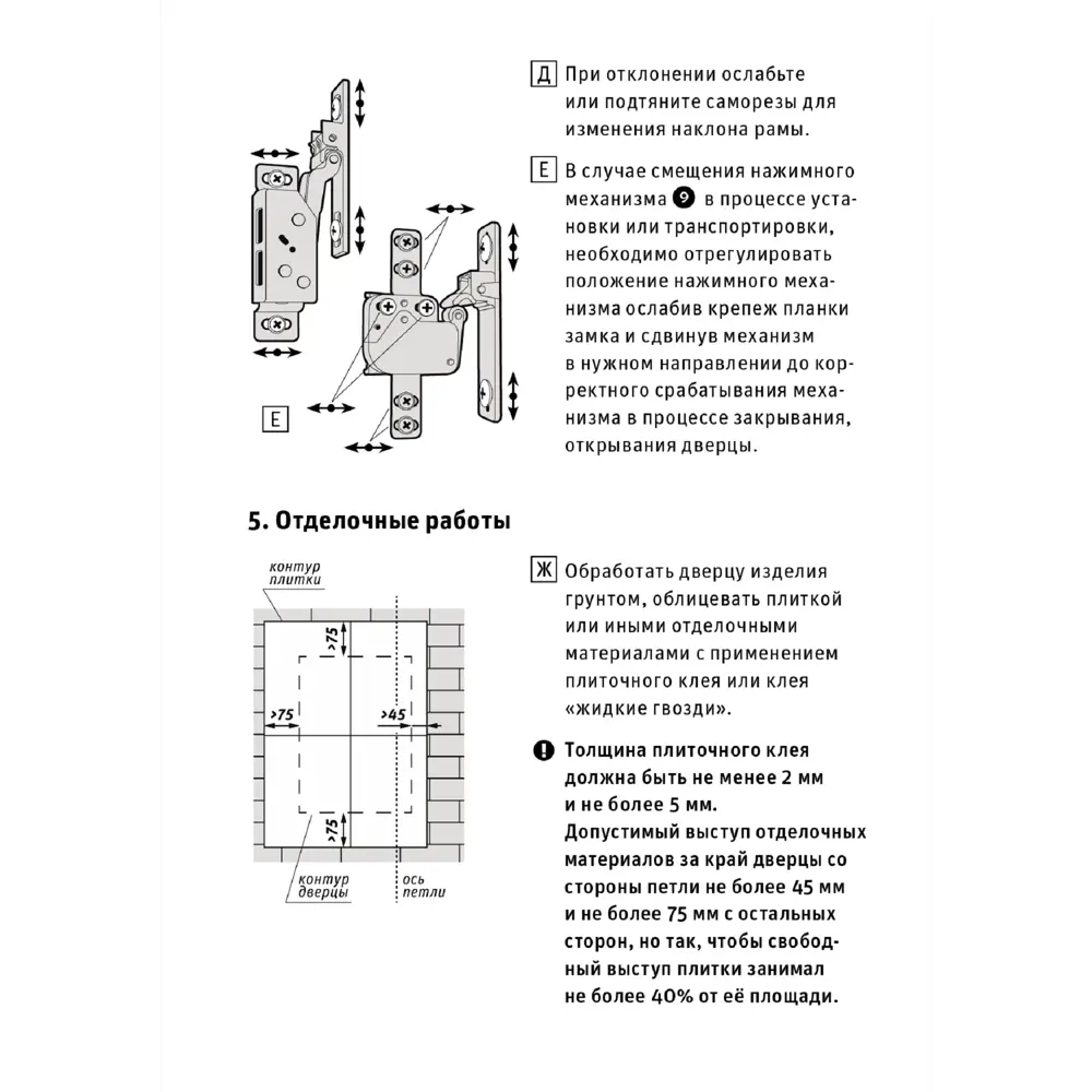 Люк ревизионный скрытый нажимной ЛсИС РРЗ металл 60x100 см STLM-2133562 - Вид №5