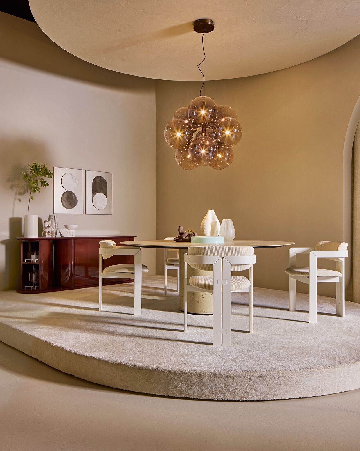 Круглый стол из переработанного стекла Gallotti&Radice Re-verre ARCH-00086110 - Вид №6