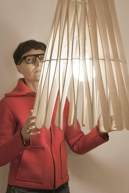 Fabbian Подвесной светильник из дерева Stick F23 a03 69 - Вид №7