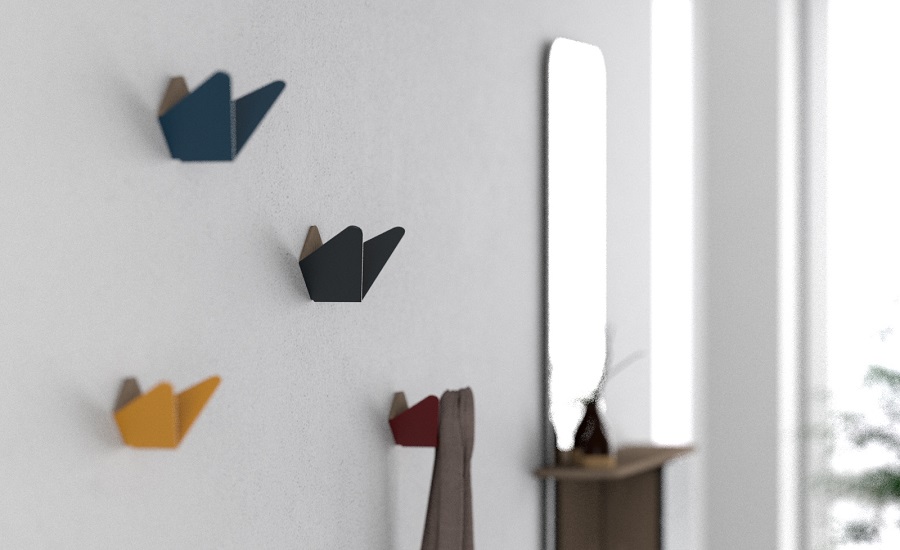 Крючок Butterflies маленький, желтый UMAGE 5265 - Вид №1