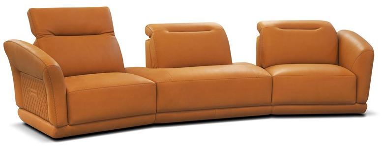 Rossini Sofas Секционный изогнутый кожаный диван с подголовником Monicelli sun-id-1491227 - Вид №6