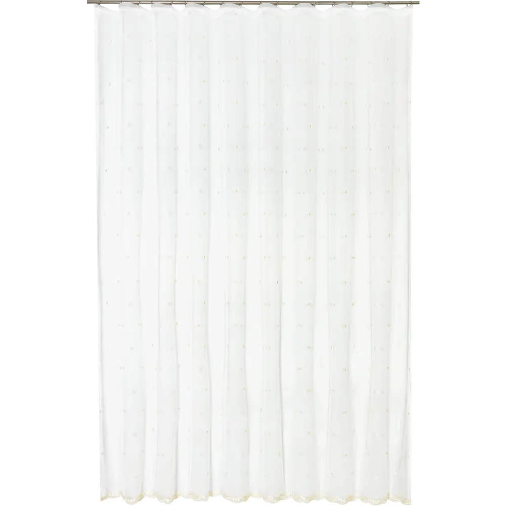 Тюль на ленте Лали 250x260 см цвет бело-кремовый MIAMOZA STLM-2193260 - Вид №1