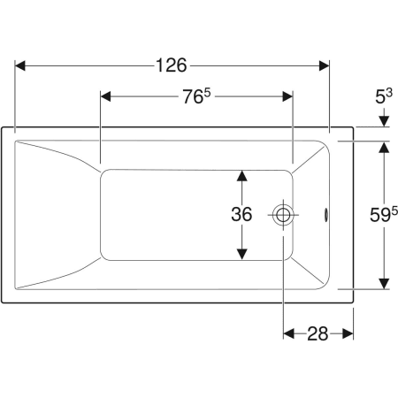 554.302.01.1 Прямоугольная ванна Geberit Renova Plan Geberit  - Вид №23