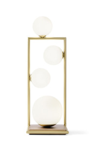 Светодиодная настольная лампа из стали и стекла с диммером