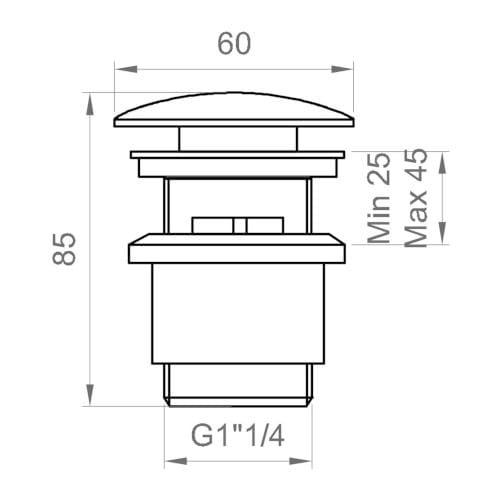 Металлический слив для умывальника Ercos Piletta per lavabo ARCH-00114798 - Вид №1