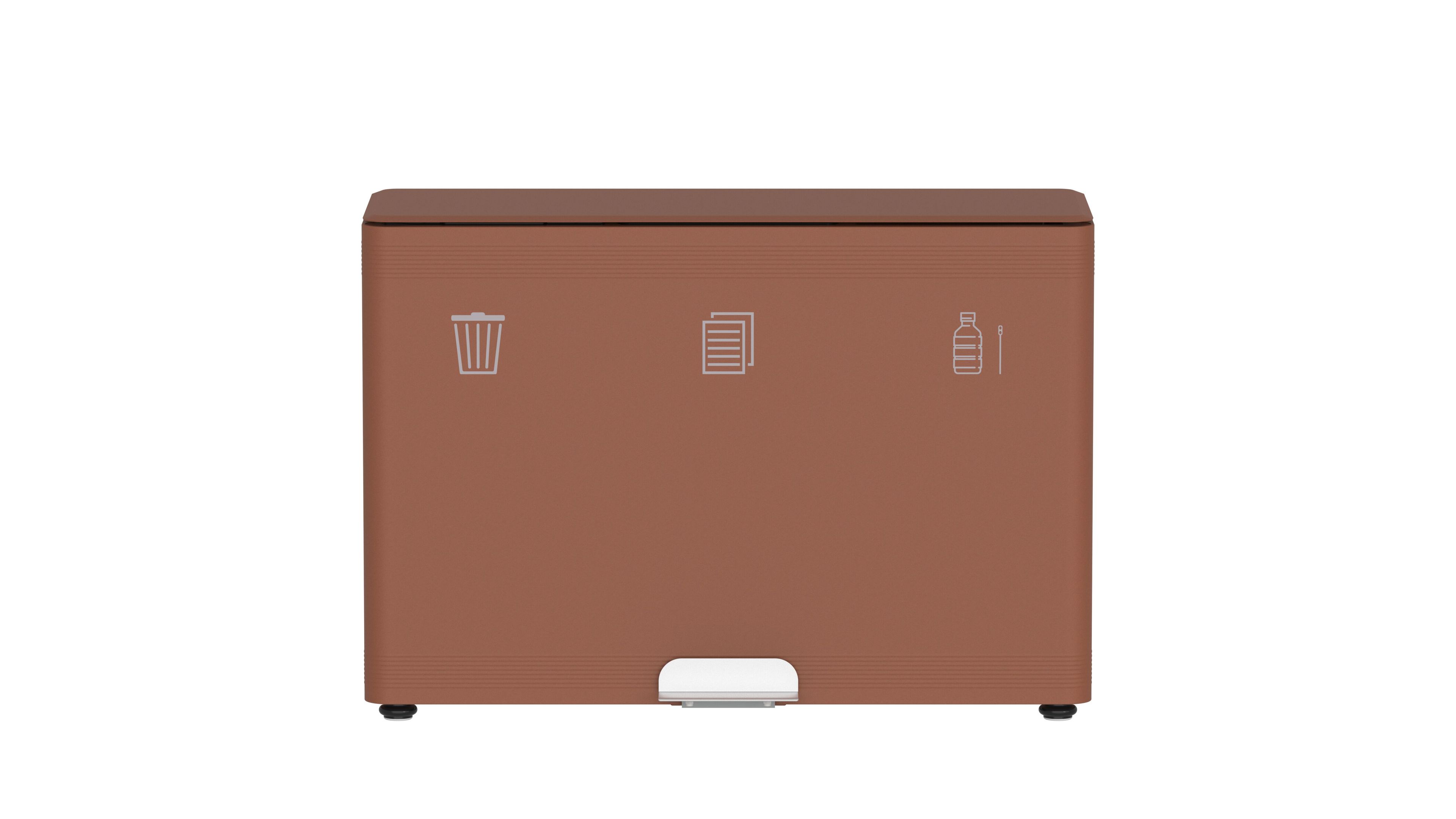 Стальная стойка для мусора с порошковым покрытием с крышкой FUNCTIONALS DITCH ARCH-00011679 - Вид №3