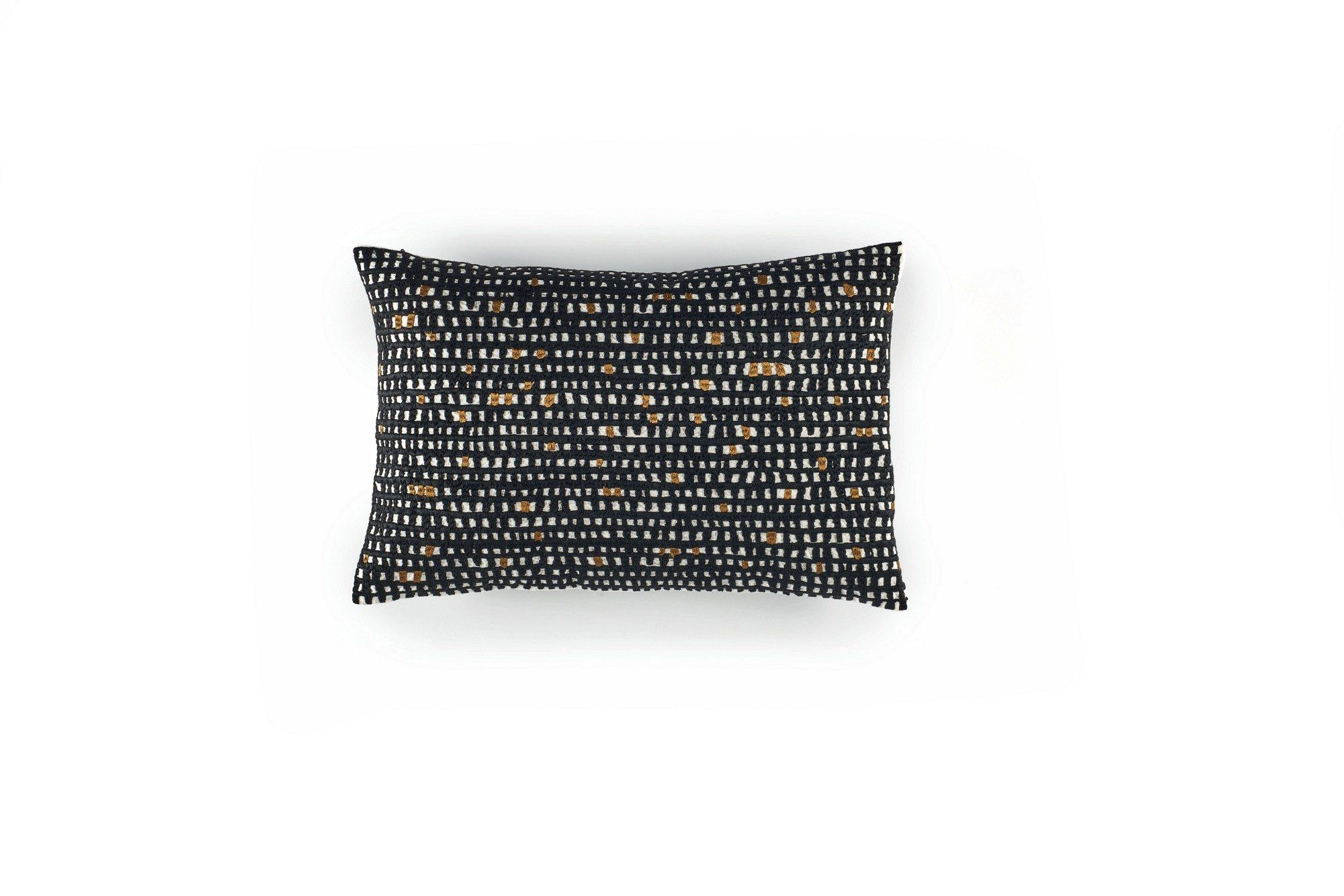 Льняная вышитая прямоугольная подушка Élitis BEE FLOWER ARCH-00079936 - Вид №3