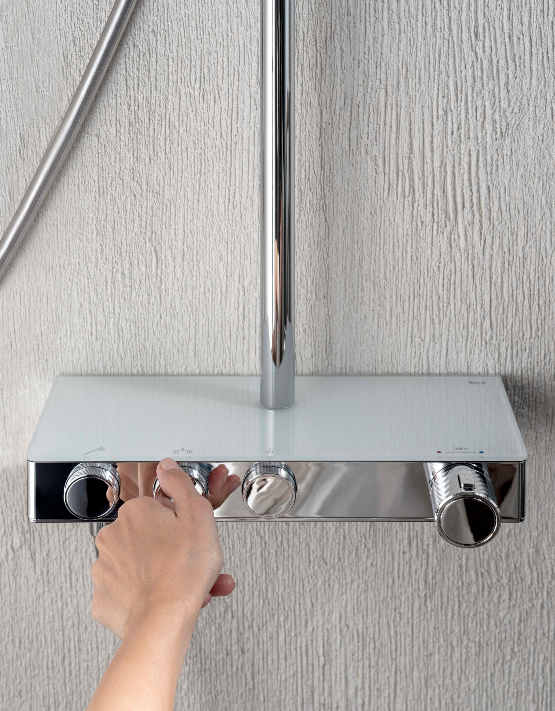 Латунь термостатический настенный душ колонка с переключателем Roca INDEX T-SWITCH 5A9I09..0 / 5A9J09..0 ARCH-00014771