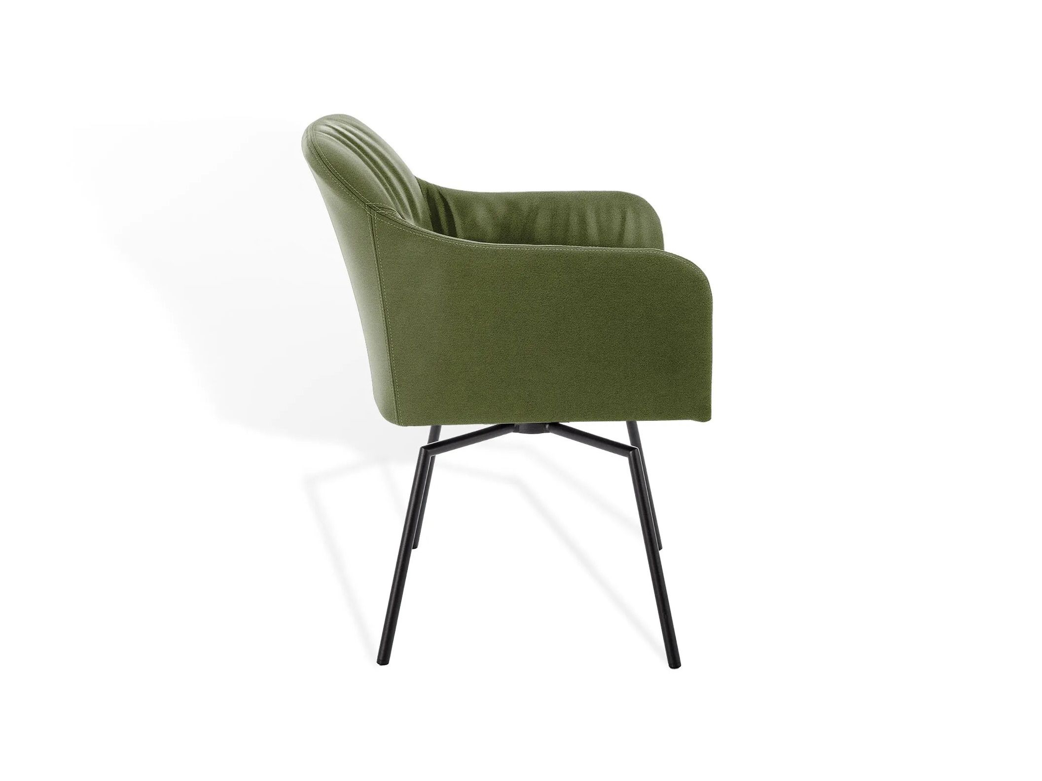 Мягкий стул с подлокотниками и крестообразной рамой KFF Youma Casual ARCH-00141105 - Вид №7