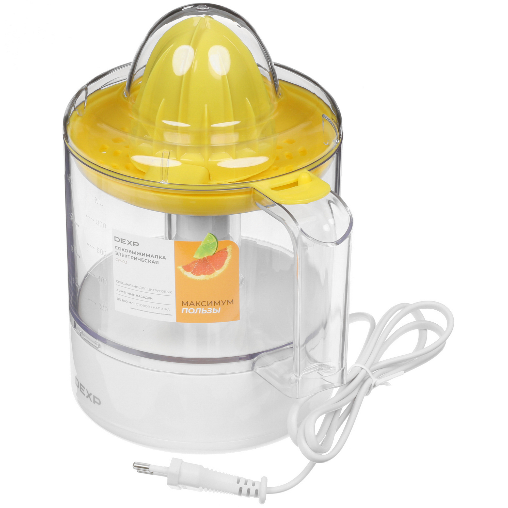 9977918 Соковыжималка электрическая DEXP CP-03 белый STDN-0023340 - Вид №4