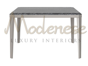 Мраморный прямоугольный низкий журнальный столик