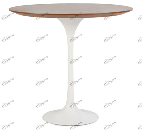 Обеденный стол круглый 90 см орех Eero Saarinen Style Tulip Table SOHO DESIGN  00-3886252 Бежевый;белый 
