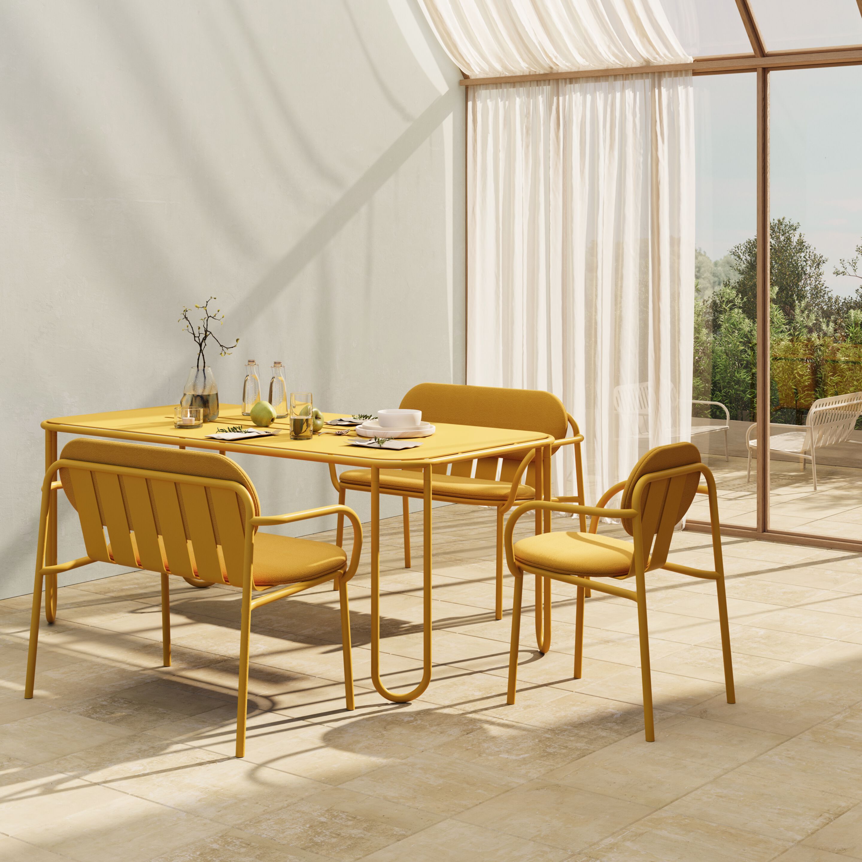 2-местный алюминиевый и тканевый садовый диван Joyf Desert ARCH-00080043